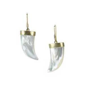 Annette Ferdinandsen Mother of Pearl Tiger Claw Earrings | Quadrum Gallery