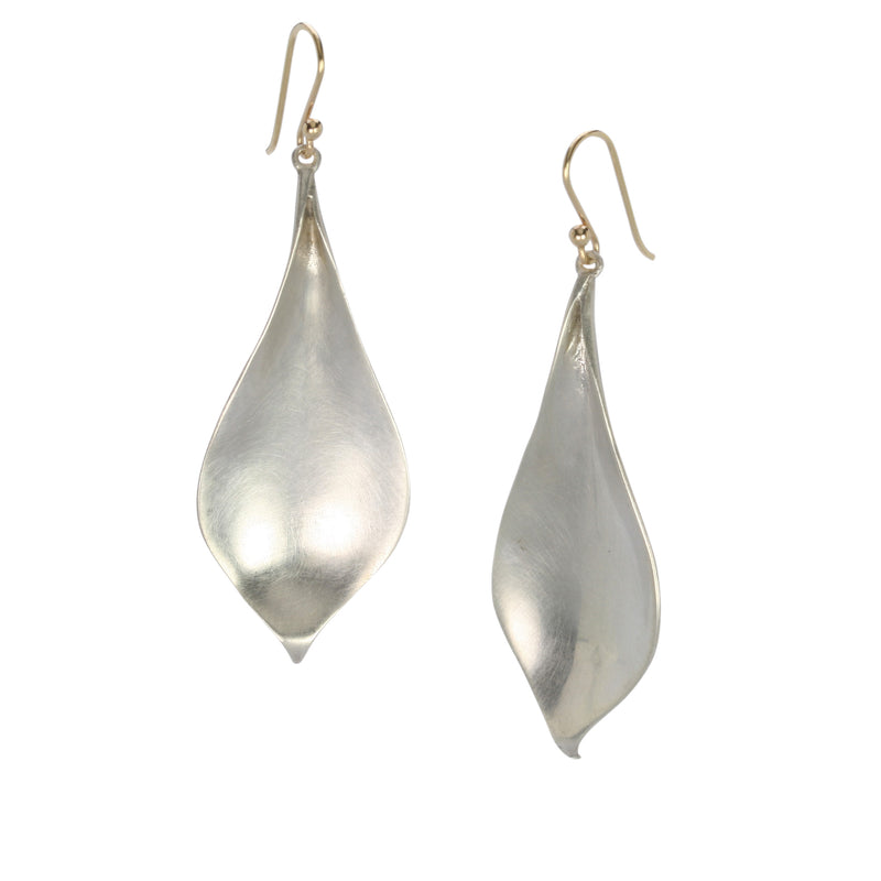 Annette Ferdinandsen Large Sterling Silver Crocus Petal Earrings | Quadrum Gallery