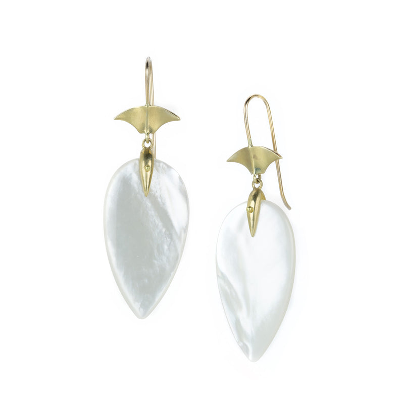 Annette Ferdinandsen White Mother of Pearl Arrowhead Earrings | Quadrum Gallery
