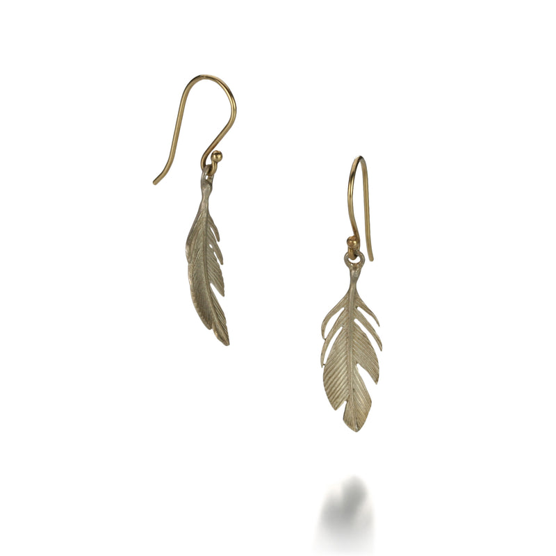 Annette Ferdinandsen Sterling Silver Small Feather Earrings | Quadrum Gallery