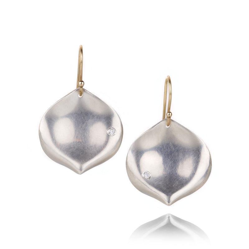 Annette Ferdinandsen Medium Sterling Silver Rose Petal Earrings | Quadrum Gallery