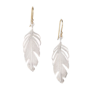 Annette Ferdinandsen Large Silver Feather Earrings | Quadrum Gallery