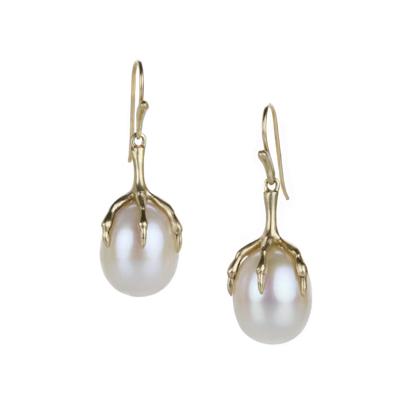 Annette Ferdinandsen Pearl Quail Egg and Claw Earrings | Quadrum Gallery