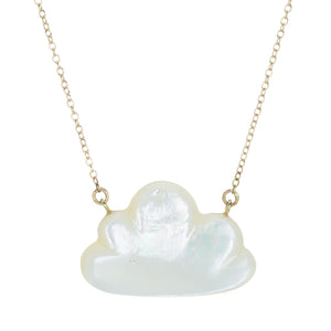 Annette Ferdinandsen 14k Small Mother of Pearl Cloud Pendant Necklace | Quadrum Gallery