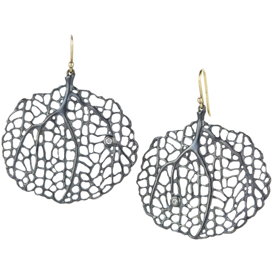 Annette Ferdinandsen Small Sea Fan Earrings with Diamonds | Quadrum Gallery