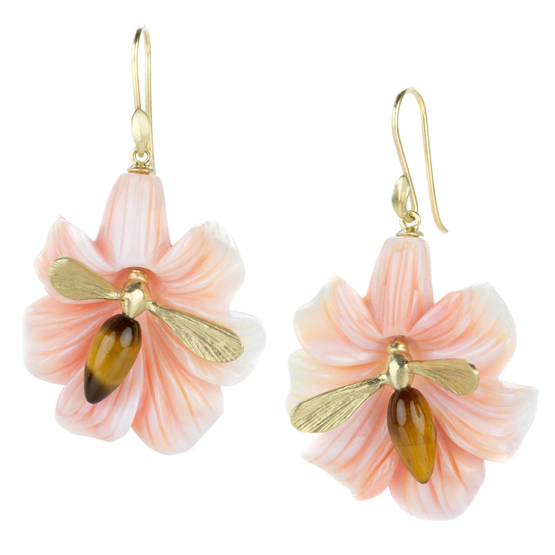 Annette Ferdinandsen Bee on Lily Blossom Earrings | Quadrum Gallery
