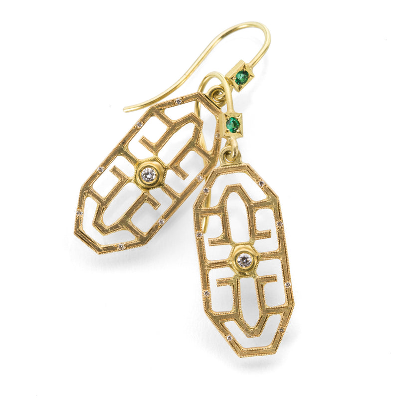 Annie Fensterstock Greek Key Earrings | Quadrum Gallery
