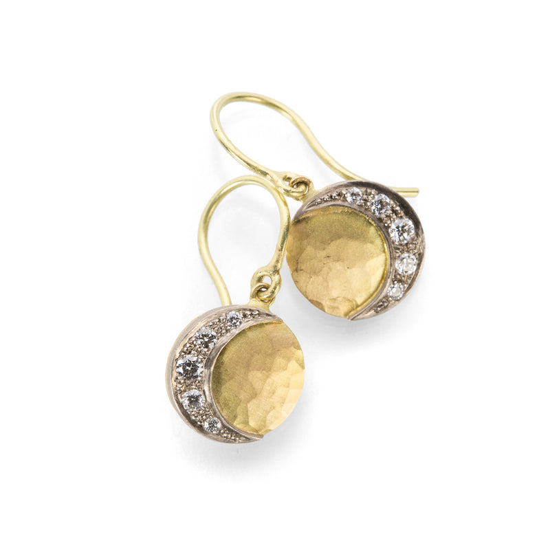 Annie Fensterstock Crescent Disc Earrings  | Quadrum Gallery