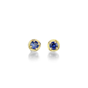 Annie Fensterstock Prong Set Sapphire Studs | Quadrum Gallery