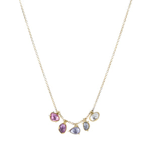 Annie Fensterstock Five Sapphire Necklace  | Quadrum Gallery