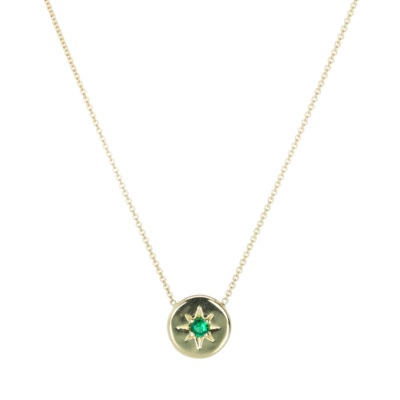 Alexis Kletjian Emerald and Diamond Lucky Star Pendant Necklace | Quadrum Gallery