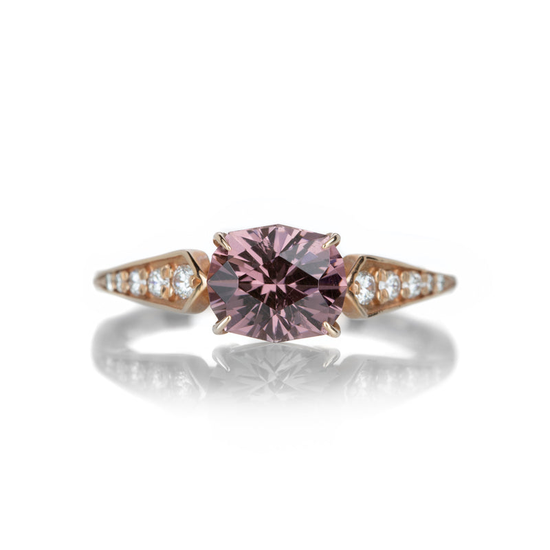Alexis Kletjian Rose Gold Mahenge Garnet Vega Ring with Diamonds | Quadrum Gallery