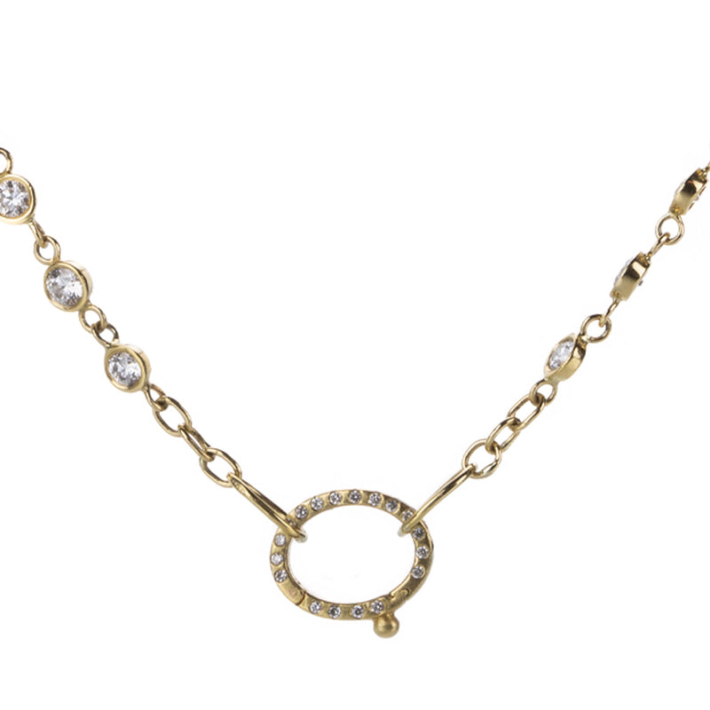 Alexis Kletjian Luxe Link Handmade Chain with Diamond Charm Clasp | Quadrum Gallery