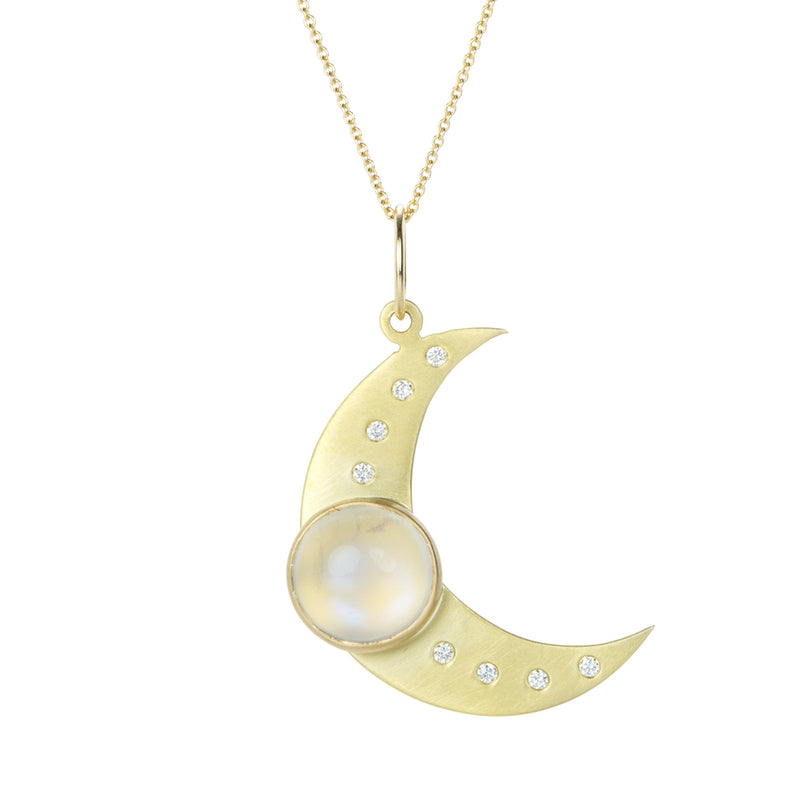 Alexis Kletjian Moonstone Crescent Moon Pendant (Pendant Only) | Quadrum Gallery