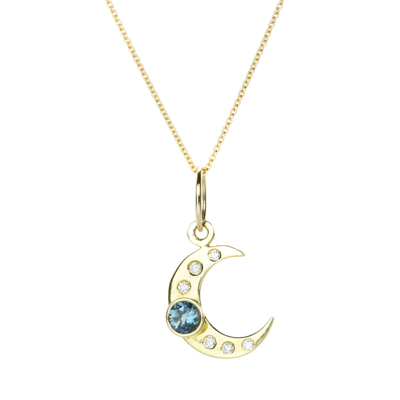 Alexis Kletjian Mini Sapphire Crescent Moon Pendant (Pendant Only) | Quadrum Gallery