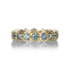 Alexis Kletjian Large Hexagon Montana Sapphire Ring | Quadrum Gallery