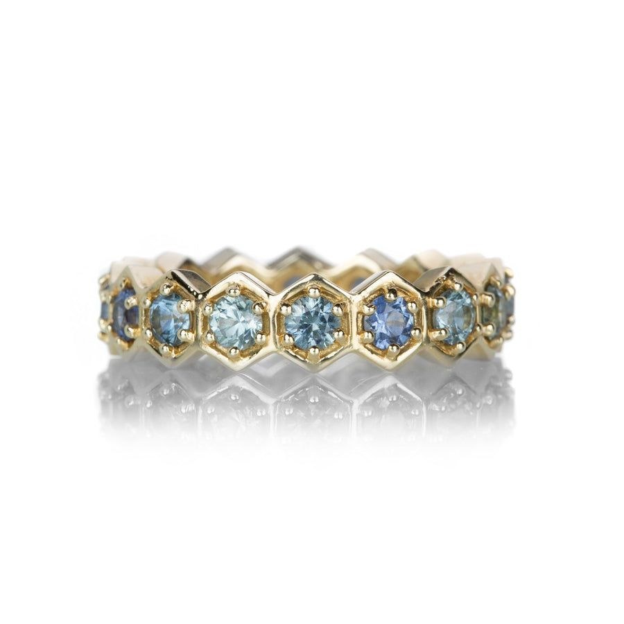 Alexis Kletjian Large Hexagon Montana Sapphire Ring | Quadrum Gallery