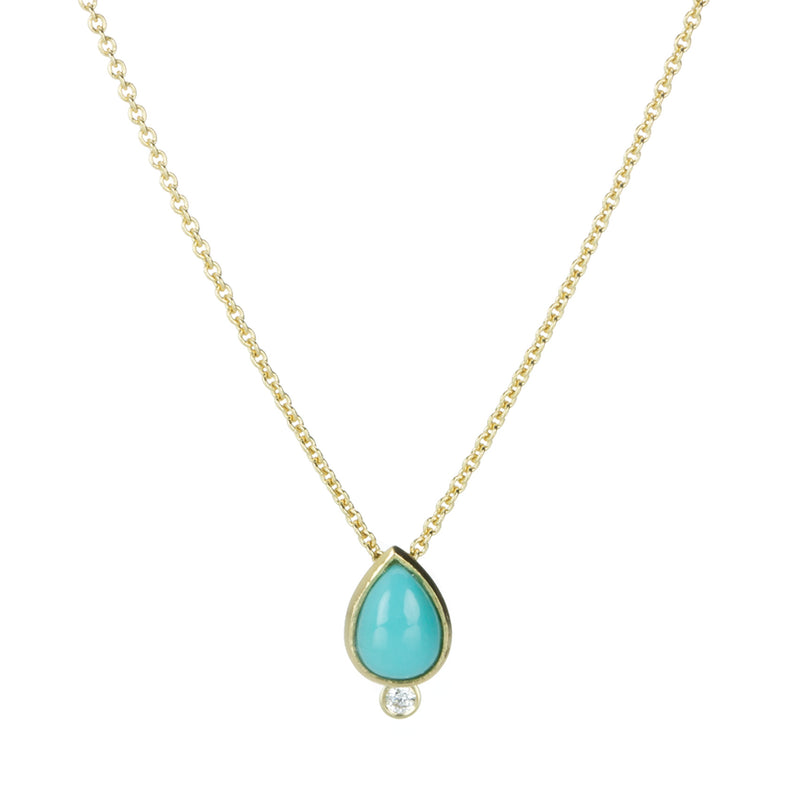 Alexis Kletjian Turquoise and Diamond Lotus Seed Necklace | Quadrum Gallery