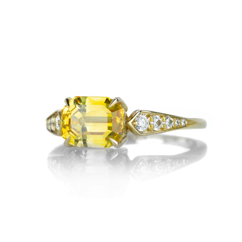 Alexis Kletjian Emerald Cut Yellow Sapphire Ring | Quadrum Gallery