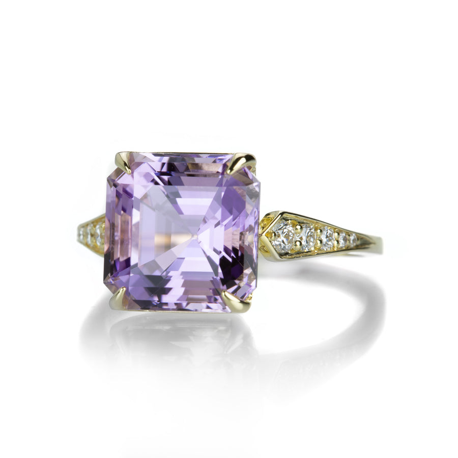Alexis Kletjian Rose De France Asscher Amethyst Ring | Quadrum Gallery