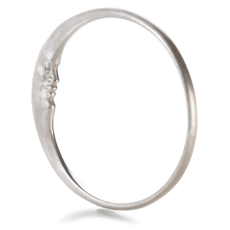 Anthony Lent Large Sterling Moonface Bangle | Quadrum Gallery