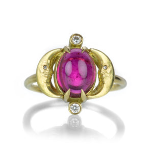 Anthony Lent Crescent Moonface Rubellite Reflection Ring | Quadrum Gallery