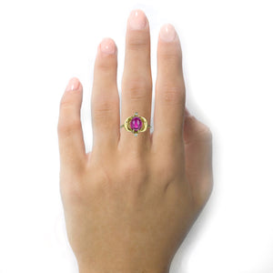 Anthony Lent Crescent Moonface Rubellite Reflection Ring | Quadrum Gallery