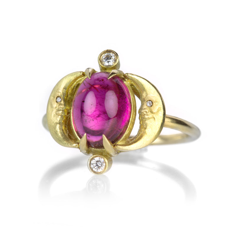 Anthony Lent Crescent Moonface Rubellite Reflection Ring | Quadrum Gallery