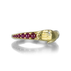 Anthony Lent Ruby One Hand Band Wearing Diamonds | Quadrum Gallery