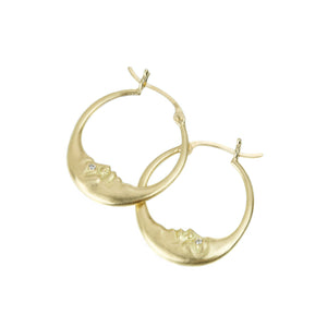 Anthony Lent Small Crescent Moon Hoops | Quadrum Gallery