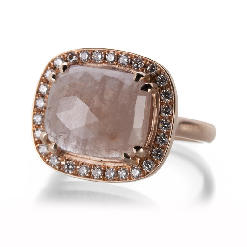 Anne Sportun 14k Rose Gold Beige Sapphire Ring | Quadrum Gallery