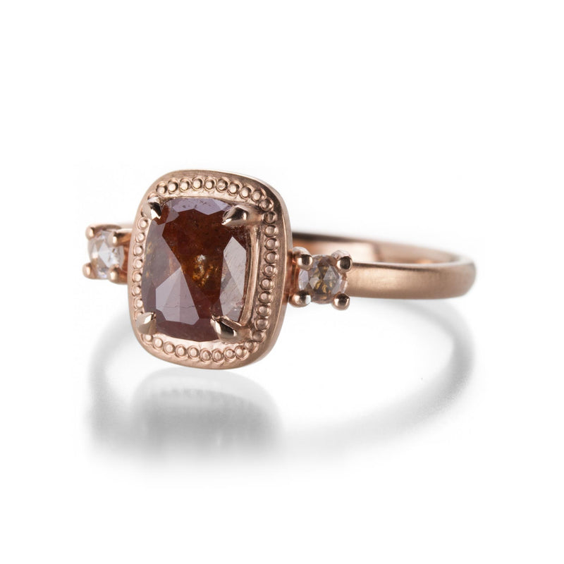 Anne Sportun Red Cushion Rose Cut Diamond Ring | Quadrum Gallery