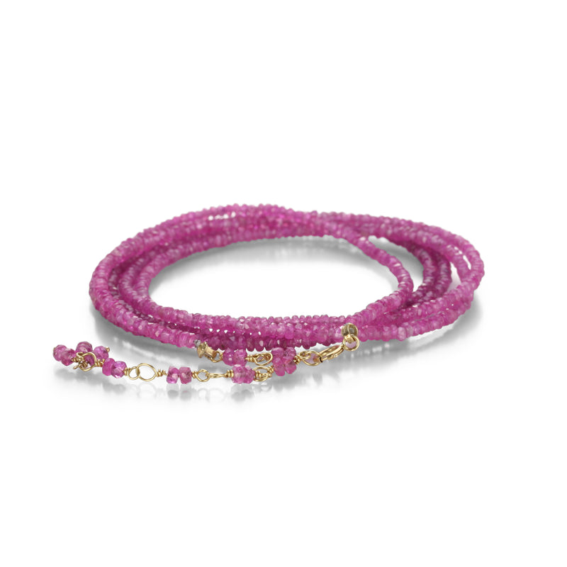 Anne Sportun Pink Sapphire Wrap Bracelet - 32" | Quadrum Gallery