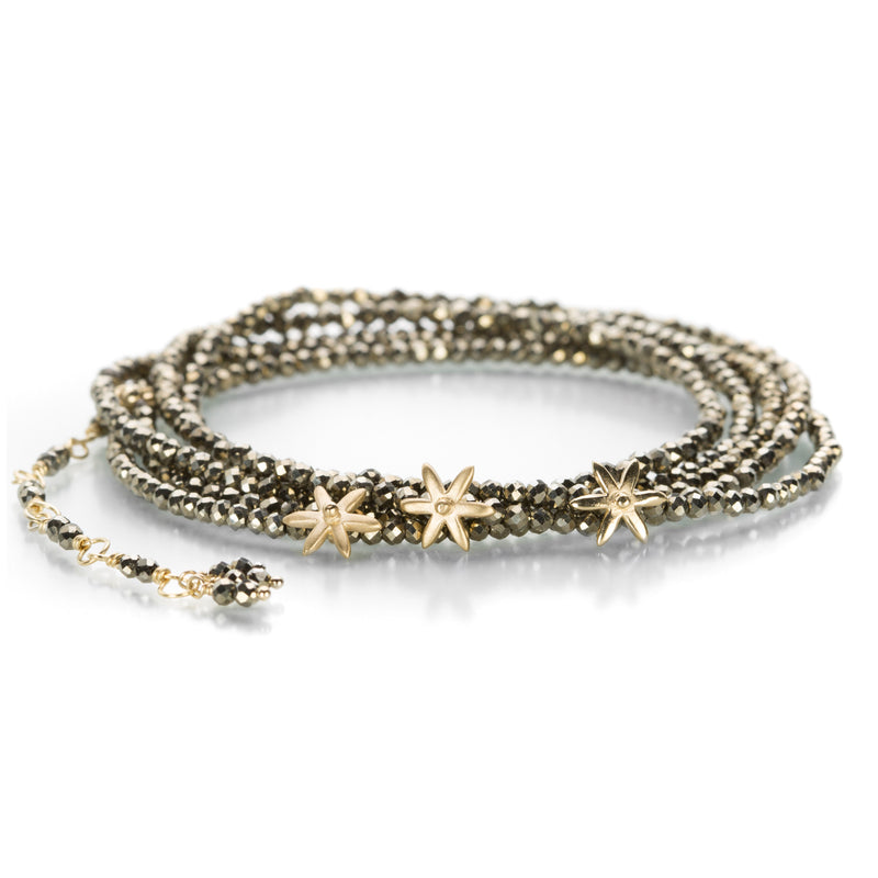 Anne Sportun Pyrite Wrap Bracelet with 3 Stars | Quadrum Gallery