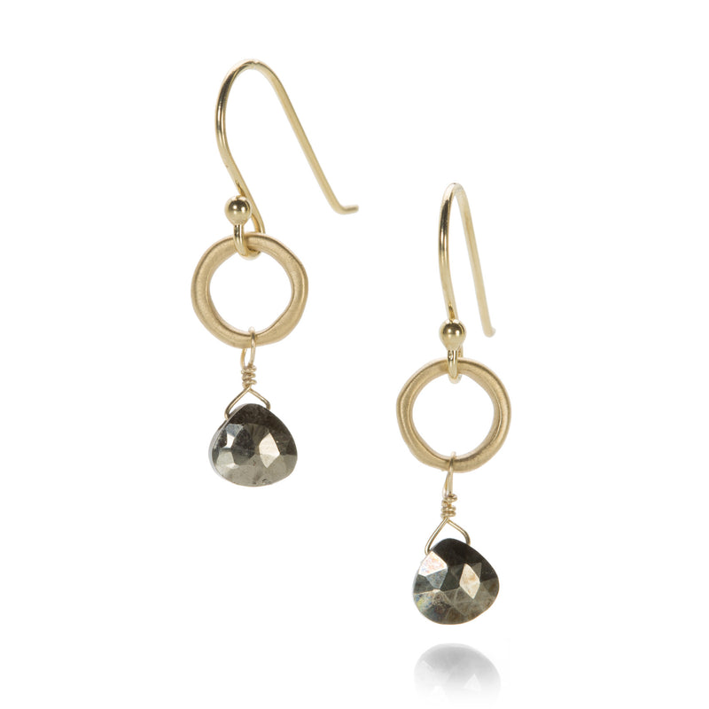 Anne Sportun Pyrite and Circle Drop Earrings | Quadrum Gallery