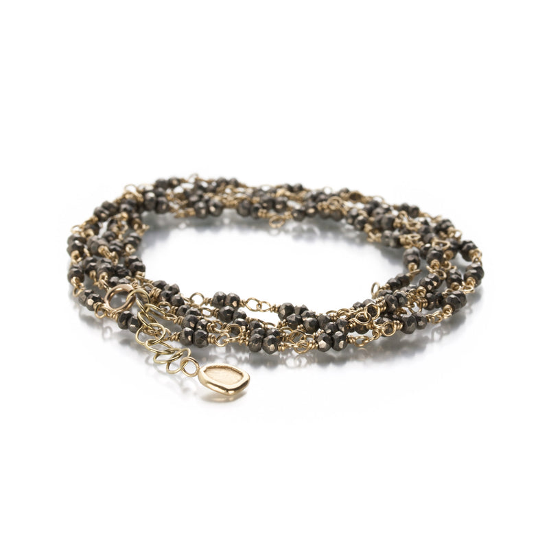 Anne Sportun Pyrite Tied Gemstone Wrap Bracelet  | Quadrum Gallery