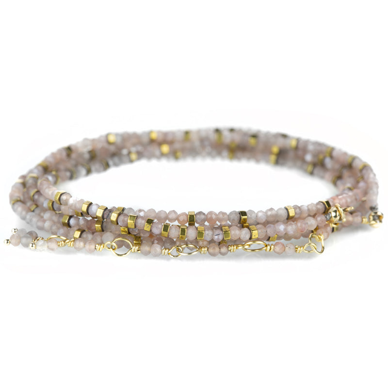 Anne Sportun Mink Moonstone Confetti Wrap Bracelet - 34" | Quadrum Gallery