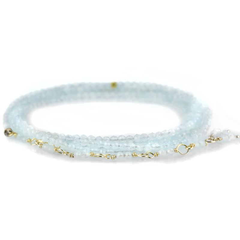 Anne Sportun Aquamarine Wrap Bracelet - 34" | Quadrum Gallery