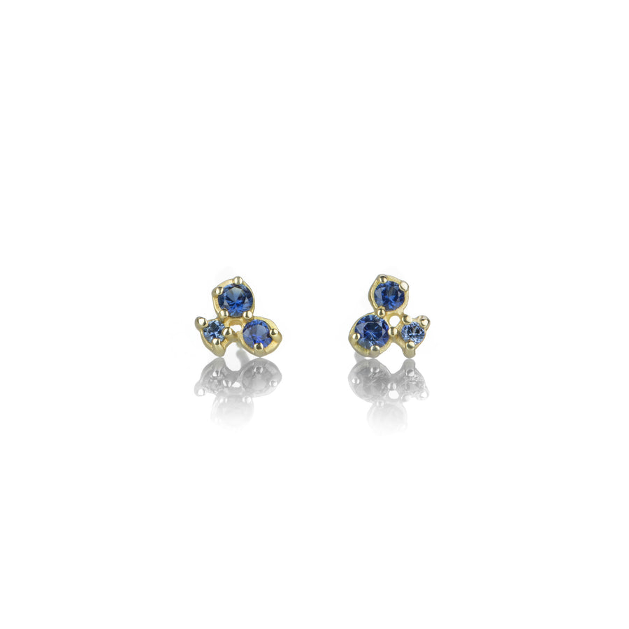 Anne Sportun Trio Sapphire Cluster Studs | Quadrum Gallery