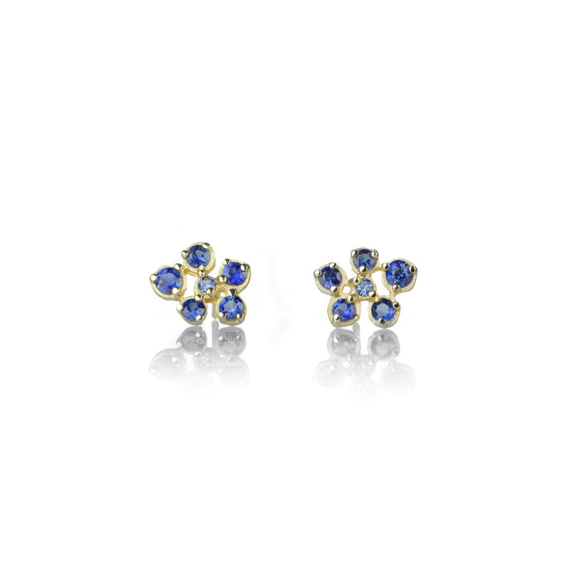 Anne Sportun Small Flower Cluster Sapphire Stud Earrings | Quadrum Gallery