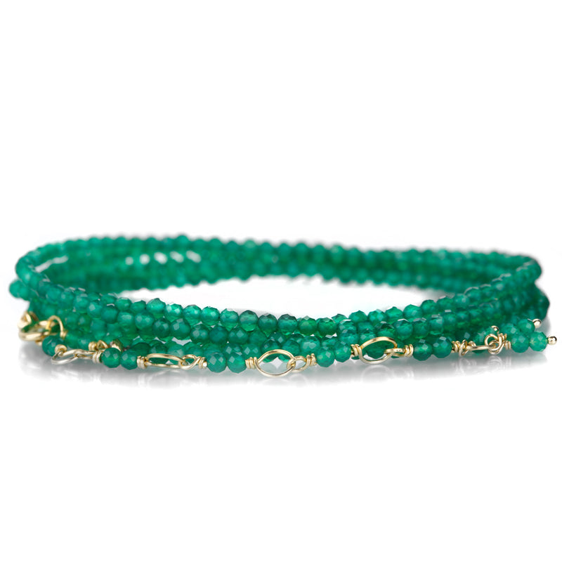 Anne Sportun 18k Green Onyx Wrap Bracelet - 34" | Quadrum Gallery