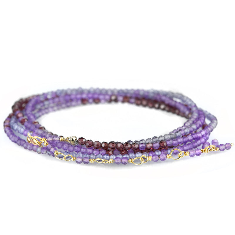 Anne Sportun 18k Purple Ombre Wrap Bracelet -34" | Quadrum Gallery