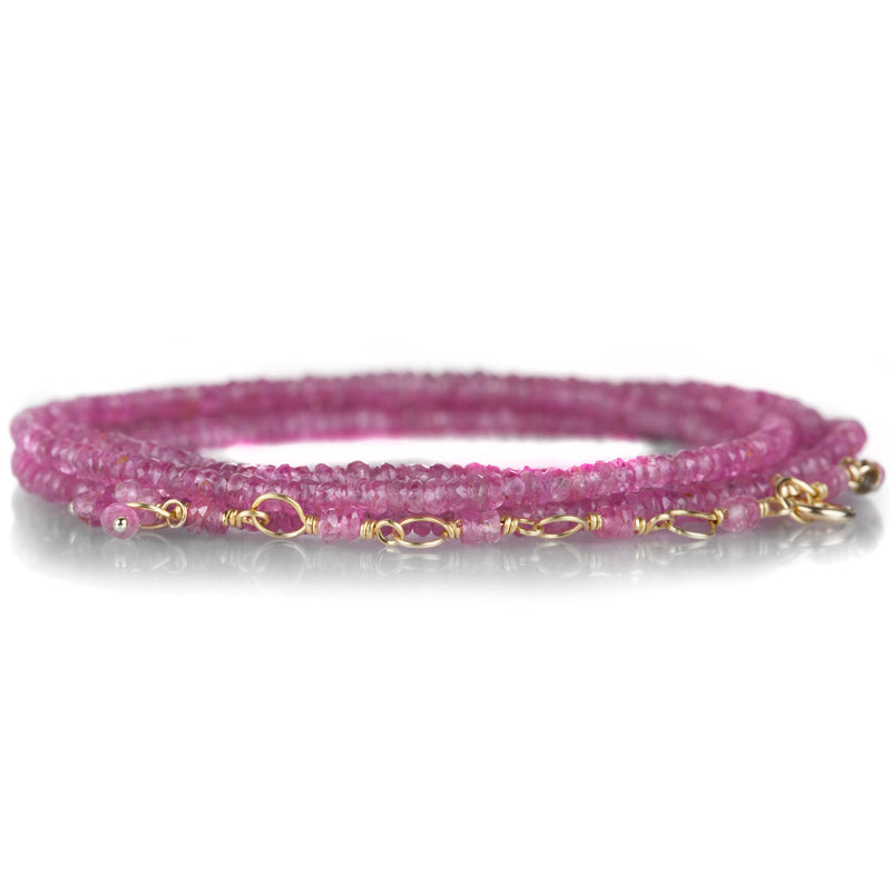 Anne Sportun 18k Pink Sapphire Wrap Bracelet- 34" | Quadrum Gallery