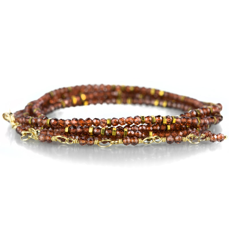 Anne Sportun 34" Red Garnet Confetti Wrap Bracelet | Quadrum Gallery