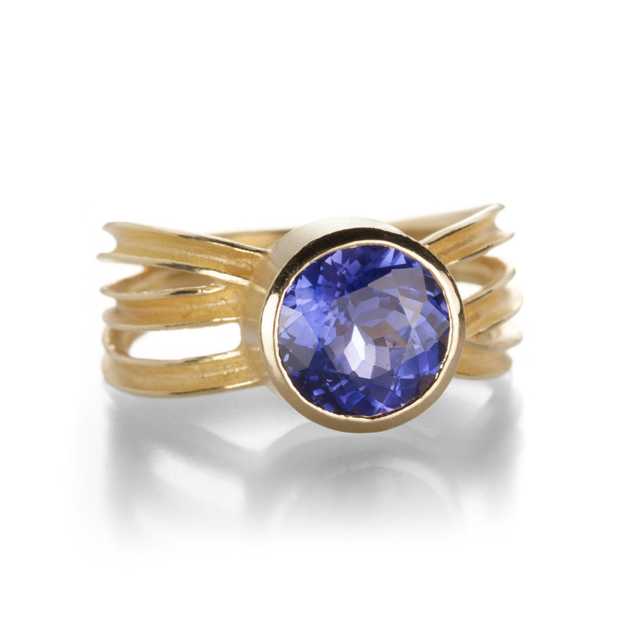 Barbara Heinrich Purple Sapphire Crisscross Ring | Quadrum Gallery