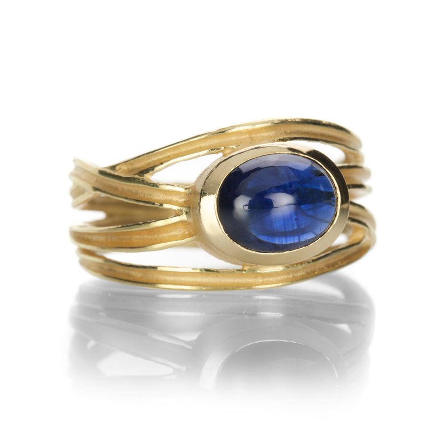 Barbara Heinrich Blue Sapphire Criss Cross Ring | Quadrum Gallery