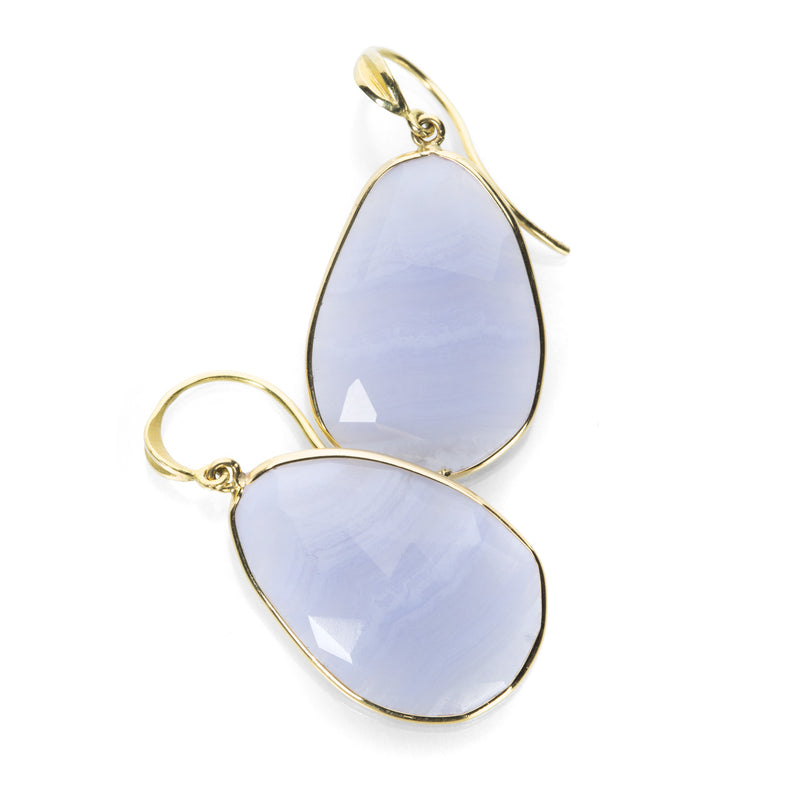 Barbara Heinrich Blue Lace Agate Slice Earrings | Quadrum Gallery