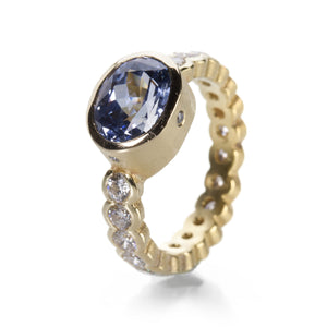 Barbara Heinrich Oval Light Blue Sapphire and Diamond Ring | Quadrum Gallery
