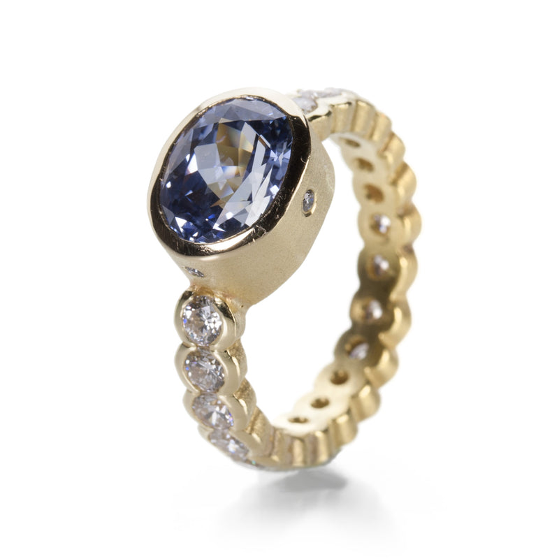 Barbara Heinrich Oval Light Blue Sapphire and Diamond Ring | Quadrum Gallery
