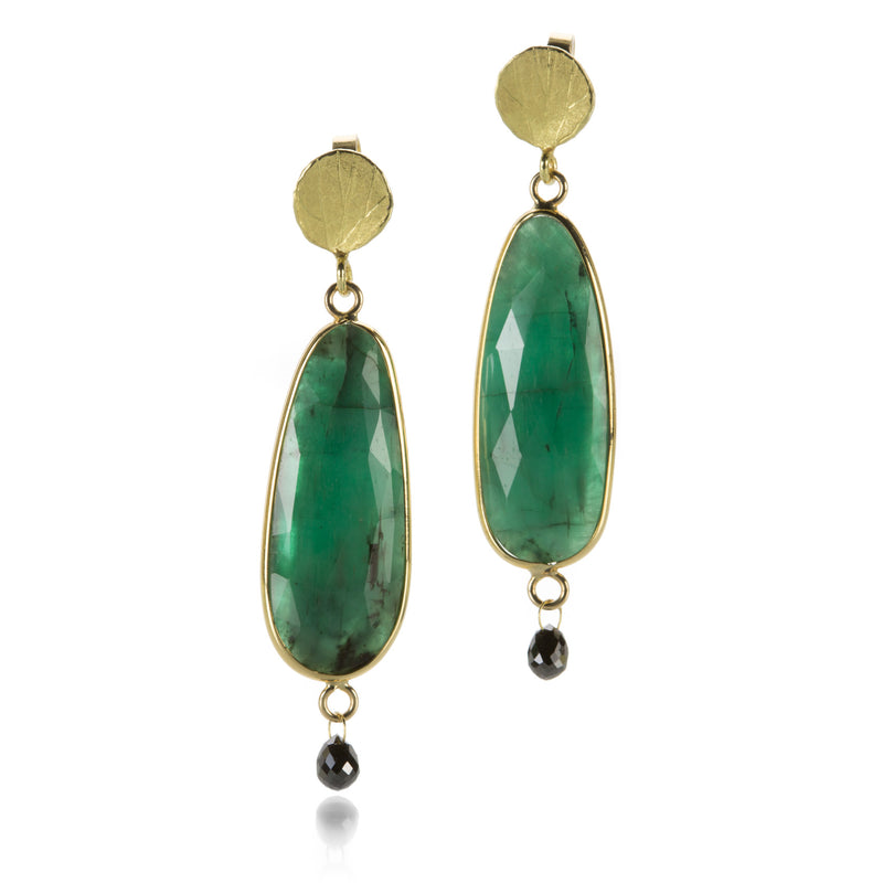 Barbara Heinrich Rose Cut Emerald Slice Earrings | Quadrum Gallery